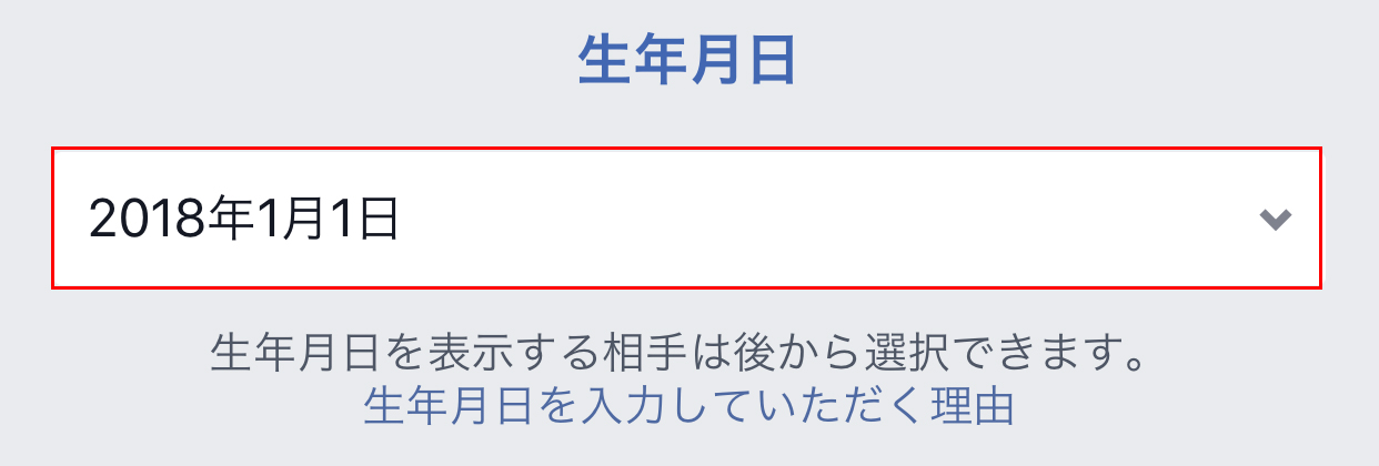 生年月日の入力